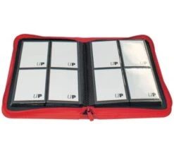 Ultra Pro Vivid 4 Pocket Zippered Pro Binder - Red -Card Game Shop bi 4pkt vivid red 3