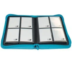 Ultra Pro Vivid 4 Pocket Zippered Pro Binder - Teal 7 Ultra Pro Vivid 4 Pocket Zippered Pro Binder - Teal -Card Game Shop bi 4pkt vivid teal 3