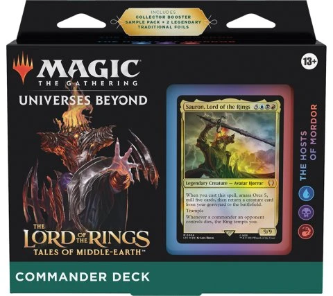 Commander Deck Lord Of The Rings: Tales Of Middle-earth - The Hosts Of Mordor 3 Commander Deck Lord Of The Rings: Tales Of Middle-earth - The Hosts Of Mordor