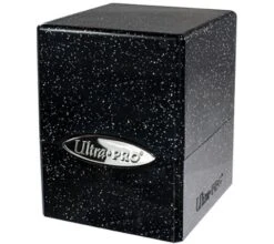 Ultra Pro Deckbox Satin Cube Black With Silver Glitter