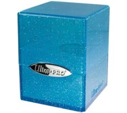 Ultra Pro Deckbox Satin Cube Blue With Silver Glitter