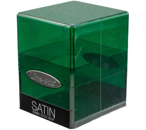 Ultra Pro Deckbox Satin Cube Green With Silver Glitter 5 Ultra Pro Deckbox Satin Cube Green With Silver Glitter - Image 4