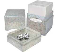 Ultra Pro - Glitter Satin Tower Deckbox: Clear -Card Game Shop db up satin tower glitter clear 4