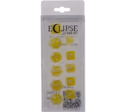 Wizards Of The Coast Dice Set Eclipse: Lemon Yellow (11-piece) 4 Wizards Of The Coast Dice Set Eclipse: Lemon Yellow (11-piece) - Image 2