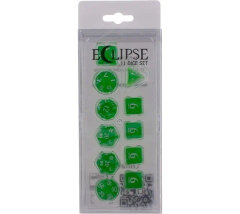 Wizards Of The Coast Dice Set Eclipse: Lime Green (11-piece) 4 Wizards Of The Coast Dice Set Eclipse: Lime Green (11-piece) - Image 2