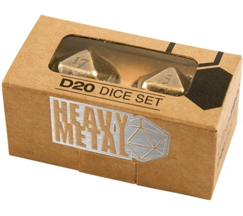 Ultra Pro Dice Set D20 Heavy Metal: Antique Bronze (2 Pieces) 3 Ultra Pro Dice Set D20 Heavy Metal: Antique Bronze (2 Pieces)