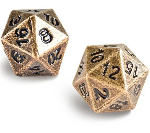 Ultra Pro Dice Set D20 Heavy Metal: Antique Bronze (2 Pieces) 4 Ultra Pro Dice Set D20 Heavy Metal: Antique Bronze (2 Pieces) - Image 2
