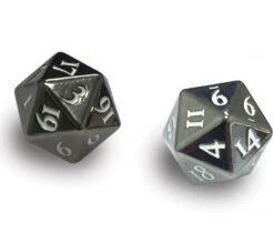 Ultra Pro Dice Set D20 Heavy Metal: Gun Metal (2 Pieces)