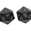 Ultra Pro Dice Set D20 Vivid Heavy Metal: Black (2 Pieces)