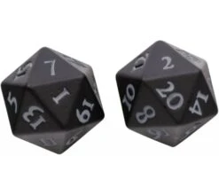 Ultra Pro Dice Set D20 Vivid Heavy Metal: Black (2 Pieces)