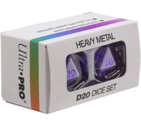 Ultra Pro Dice Set D20 Vivid Heavy Metal: Purple (2 Pieces) 4 Ultra Pro Dice Set D20 Vivid Heavy Metal: Purple (2 Pieces) - Image 2
