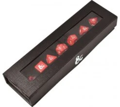 Ultra Pro Dungeons And Dragons: Heavy Metal Dice Set - Red And White (7 Pieces)