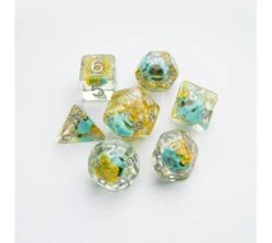 Card Game Shop 31 Gamegenic - Embraced Series RPG Dice Set: Green Skull (7 Pieces)