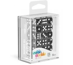 Oakie Doakie Dice Set D6 Marble: Black (36 Pieces) -Card Game Shop odd 400004 3