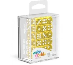 Oakie Doakie Dice Set D6 Marble: Yellow (36 Pieces) -Card Game Shop odd 400006 3
