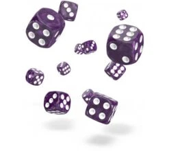Oakie Doakie Dice Set D6 Marble: Purple (36 Pieces)