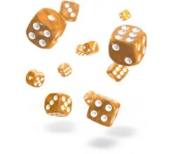 Oakie Doakie Dice Set D6 Marble: Orange (36 Pieces)