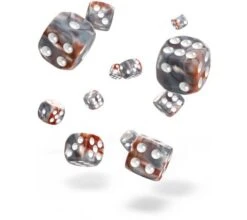 Oakie Doakie Dice Set D6 Gemidice: Silver-Rust (36 Pieces)