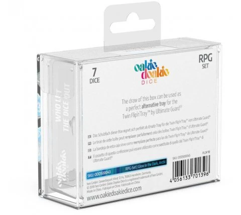 Oakie Doakie Dice Set RPG Glow In The Dark: Arctic (7 Pieces) 7 Oakie Doakie Dice Set RPG Glow In The Dark: Arctic (7 Pieces) - Image 5