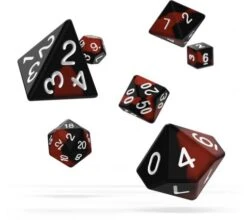 Oakie Doakie Dice Set RPG Glow In The Dark: Lava (7 Pieces)
