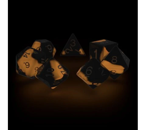 Oakie Doakie Dice Set RPG Glow In The Dark: Lava (7 Pieces) 5 Oakie Doakie Dice Set RPG Glow In The Dark: Lava (7 Pieces) - Image 3