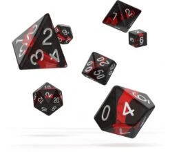 Oakie Doakie Dice Set RPG Enclave: Ruby (7 Pieces)