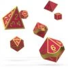 Oakie Doakie Dice Set RPG Metal Glow In The Dark: Golden Princess (7 Pieces) -Card Game Shop odd 500053 1
