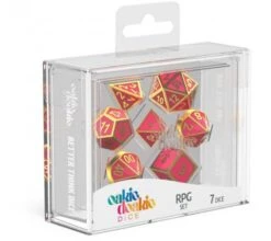 Oakie Doakie Dice Set RPG Metal Glow In The Dark: Golden Princess (7 Pieces) -Card Game Shop odd 500053 4