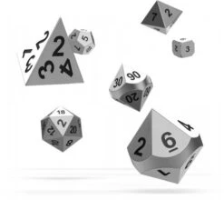 Oakie Doakie RPG Metal Dice Set: Mercury (7 Pieces)
