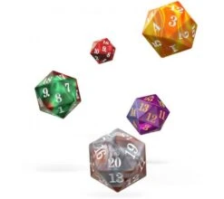 Oakie Doakie Dice Set D20 Spindown Gemidice (5 Pieces)