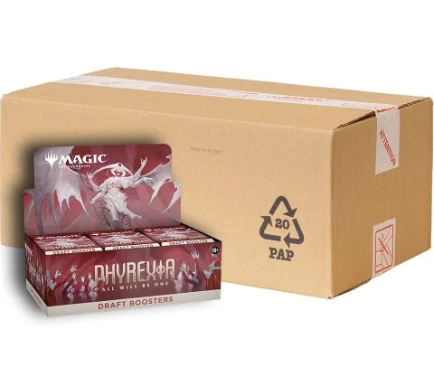 Sealed Case Draft Booster Box Phyrexia: All Will Be One (sealed Case With 6 Booster Boxes) 3 Sealed Case Draft Booster Box Phyrexia: All Will Be One (sealed Case With 6 Booster Boxes)