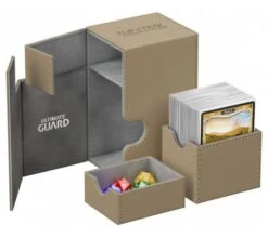Ultimate Guard Flip'n'Tray Deck Case 80+ XenoSkin Sand -Card Game Shop ug 010339 3