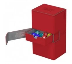 Ultimate Guard Twin Flip'n'Tray Deck Case 200+ XenoSkin Red -Card Game Shop ug 010382 3