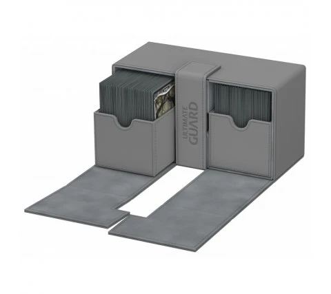 Ultimate Guard Twin Flip'n'Tray Deck Case 200+ XenoSkin Gray 6 Ultimate Guard Twin Flip'n'Tray Deck Case 200+ XenoSkin Gray - Image 4