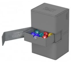 Ultimate Guard Twin Flip'n'Tray Deck Case 160+ XenoSkin Gray -Card Game Shop ug 010645 3