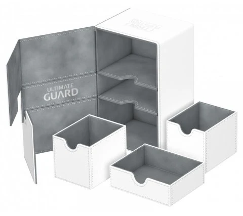 Ultimate Guard Twin Flip'n'Tray Deck Case 160+ XenoSkin White 4 Ultimate Guard Twin Flip'n'Tray Deck Case 160+ XenoSkin White - Image 2