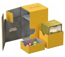 Ultimate Guard Flip'n'Tray Deck Case 80+ XenoSkin Amber -Card Game Shop ug 010772 3