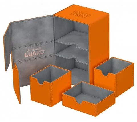 Ultimate Guard Twin Flip'n'Tray Deck Case 160+ XenoSkin Orange 4 Ultimate Guard Twin Flip'n'Tray Deck Case 160+ XenoSkin Orange - Image 2
