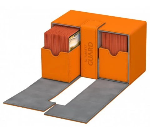 Ultimate Guard Twin Flip'n'Tray Deck Case 160+ XenoSkin Orange 6 Ultimate Guard Twin Flip'n'Tray Deck Case 160+ XenoSkin Orange - Image 4