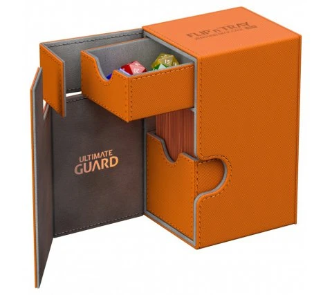 Ultimate Guard Flip'n'Tray Deck Case 80+ XenoSkin Orange 4 Ultimate Guard Flip'n'Tray Deck Case 80+ XenoSkin Orange - Image 2