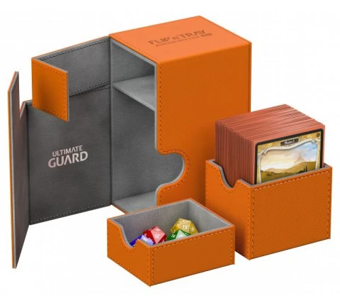 Ultimate Guard Flip'n'Tray Deck Case 80+ XenoSkin Orange 5 Ultimate Guard Flip'n'Tray Deck Case 80+ XenoSkin Orange - Image 3