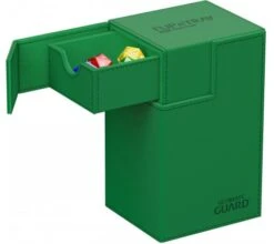 Ultimate Guard Flip'n'Tray Deck Case 80+ XenoSkin Monocolor Green -Card Game Shop ug 011222 3