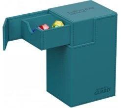 Ultimate Guard Flip'n'Tray Deck Case 80+ XenoSkin Monocolor Petrol -Card Game Shop ug 011223 3