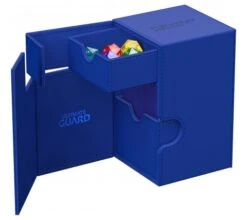 Ultimate Guard Flip'n'Tray Deck Case 100+ XenoSkin Monocolor Blue -Card Game Shop ug 011229 2