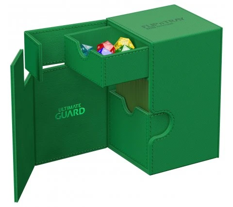 Ultimate Guard Flip'n'Tray Deck Case 100+ XenoSkin Monocolor Green 4 Ultimate Guard Flip'n'Tray Deck Case 100+ XenoSkin Monocolor Green - Image 2