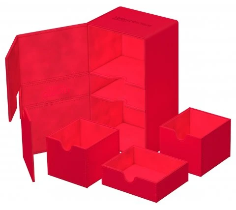 Ultimate Guard Twin Flip'n'Tray Deck Case 200+ XenoSkin Monocolor Red 4 Ultimate Guard Twin Flip'n'Tray Deck Case 200+ XenoSkin Monocolor Red - Image 2