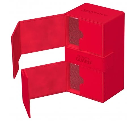 Ultimate Guard Twin Flip'n'Tray Deck Case 200+ XenoSkin Monocolor Red 8 Ultimate Guard Twin Flip'n'Tray Deck Case 200+ XenoSkin Monocolor Red - Image 6