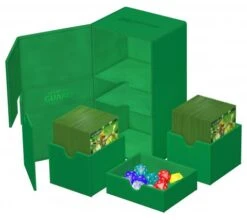 Ultimate Guard Twin Flip'n'Tray Eck Case 200+ XenoSkin Monocolor Green