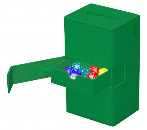 Ultimate Guard Twin Flip'n'Tray Eck Case 200+ XenoSkin Monocolor Green 7 Ultimate Guard Twin Flip'n'Tray Eck Case 200+ XenoSkin Monocolor Green - Image 5