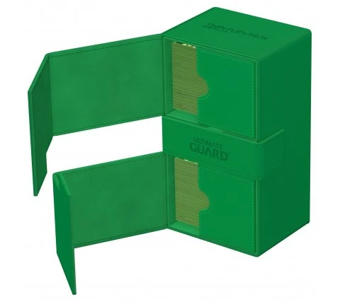Ultimate Guard Twin Flip'n'Tray Eck Case 200+ XenoSkin Monocolor Green 8 Ultimate Guard Twin Flip'n'Tray Eck Case 200+ XenoSkin Monocolor Green - Image 6